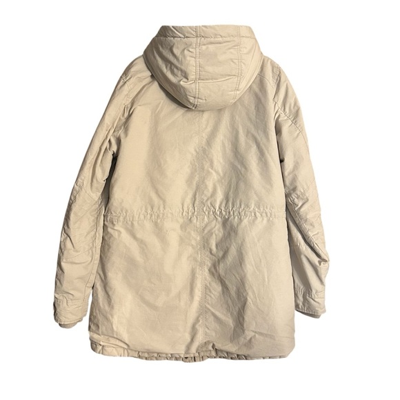 Apt. 9 Women's Beige Winter Coat with Hood Sherpa Quilted Size Large - Picture 3 of 11